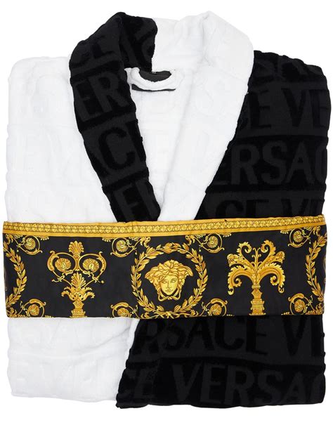 accappatoio versace multicolor|Shop Versace Logo Cotton Bathrobe .